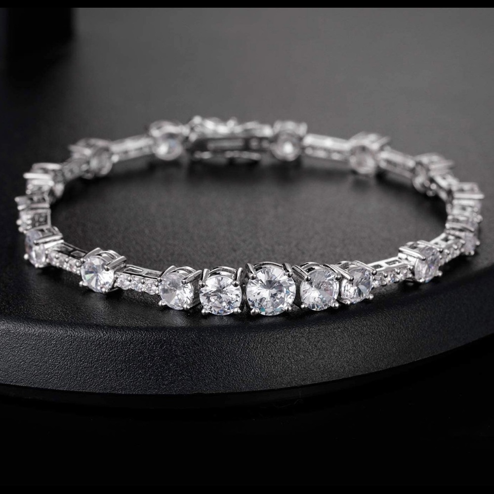 14K White Gold Filled Crystal Swarovski zircon